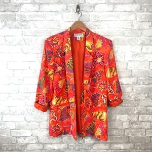 Vintage 80’s Oversized Blazer Jacket Silk Brights